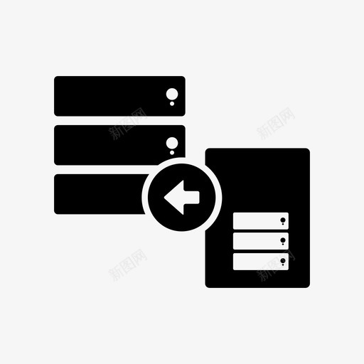 导入数据库表存储服务器图标svg_新图网 https://ixintu.com 下载 发送 合并 存储 导入数据库表 文档 服务器 编织 过滤
