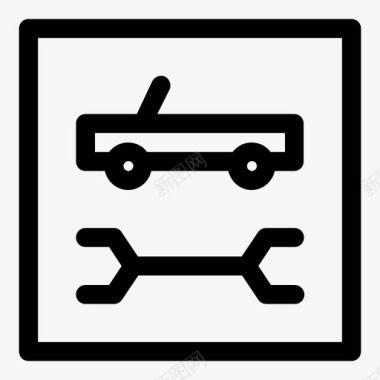 汽车服务修理胶粘图标图标