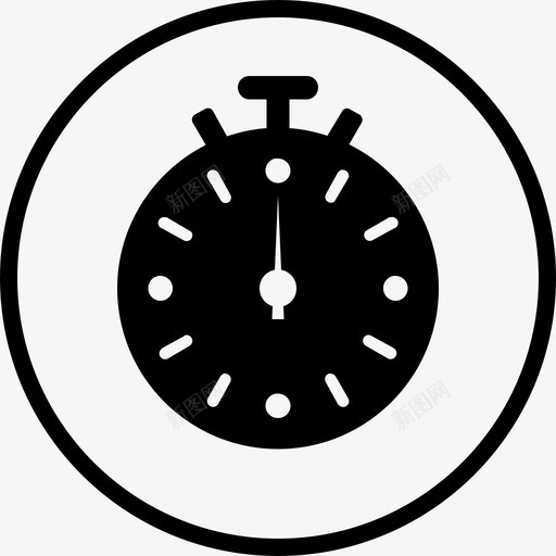 秒表计时器滴答声图标svg_新图网 https://ixintu.com 户外游戏 游戏 滴答声 秒 秒表 计数 计时器 运动