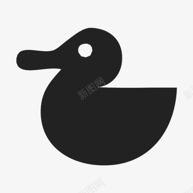 黑鸭浴图标图标