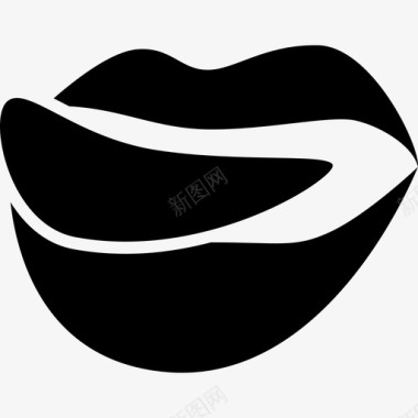 口唇舌的美食标志图标图标