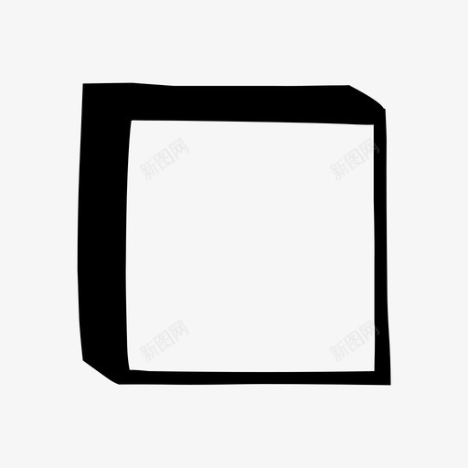 正方形形状矩形图标svg_新图网 https://ixintu.com 几何体 周长 块 形状 正方形 白色 矩形 立方体 绘制集23d 长方体 面积