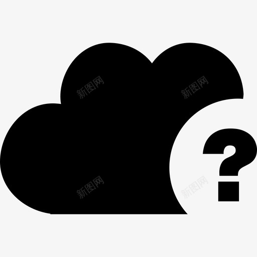 带问号界面数据图标的云svg_新图网 https://ixintu.com 带问号 数据图标的云 界面