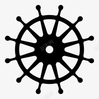 船轮方向盘派图标图标