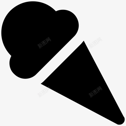 冰锥甜甜糖图标svg_新图网 https://ixintu.com 冰激凌 冰锥 冰镇 庆祝和派对大胆的固体图标 杯筒 款待 甜甜 糖 蛋糕筒 食物