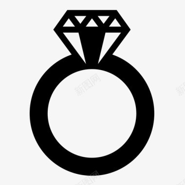 钻戒结婚珠宝图标图标