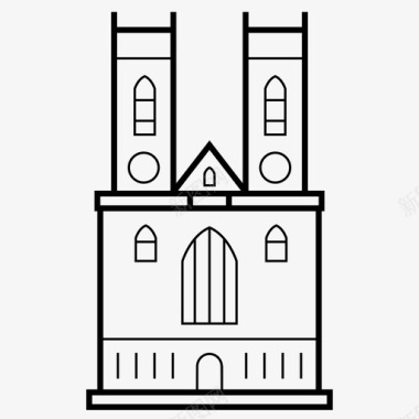 威斯敏斯特大教堂教堂神职人员图标图标