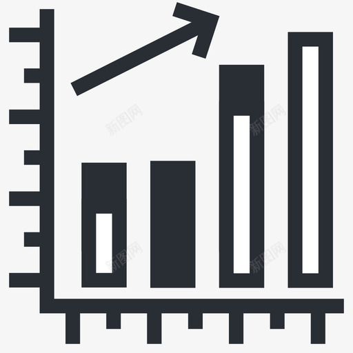 不断增长的图表搜索引擎优化和营销图标svg_新图网 https://ixintu.com 不断增长的图表 搜索引擎优化和营销图标