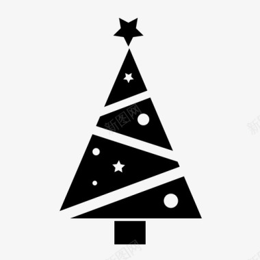 圣诞树传统节日图标图标