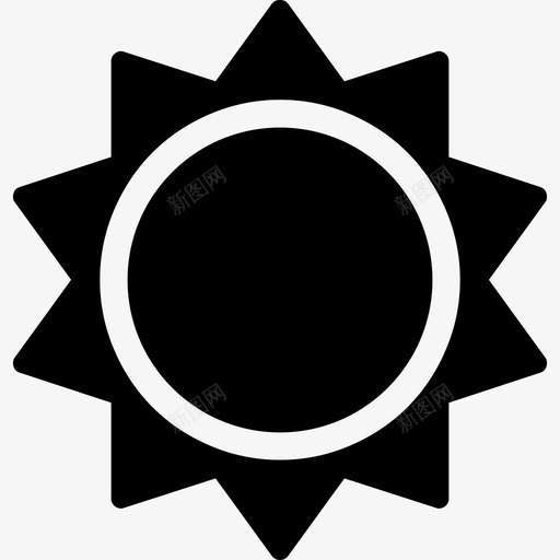 太阳黑的形状天气酷图标svg_新图网 https://ixintu.com 天气 太阳黑的形状 酷图标