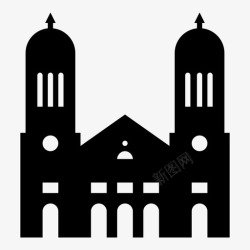 安提瓜和巴布达圣约翰大教堂礼拜尖塔图标高清图片