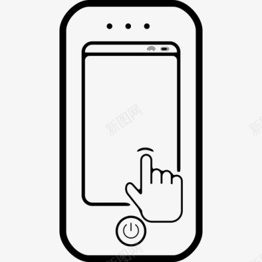 手指触摸手机屏幕工具和用具手机图标图标