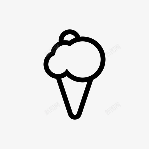 冰淇淋筒冷冻食物图标svg_新图网 https://ixintu.com 冰淇淋筒 冷冻 甜点 糖果 美味 食物