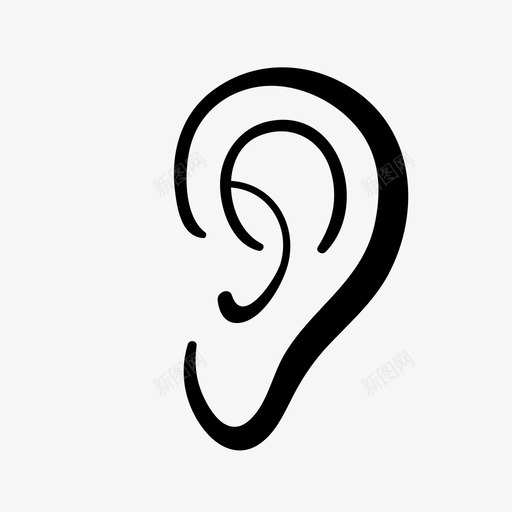 耳朵展品材料图标svg_新图网 https://ixintu.com 动物学 听力 展品 材料 生物学 耳朵 身体部位 音频