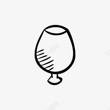 白兰地玻璃杯子饮料图标图标