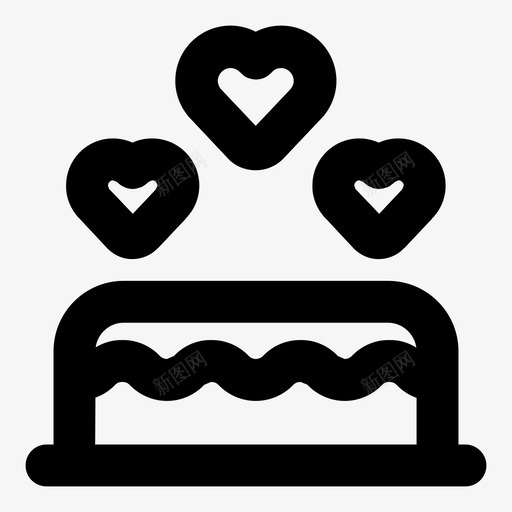 蛋糕情人节浪漫图标svg_新图网 https://ixintu.com 家庭轮廓大胆 心 情人节 浪漫 烘焙好 爱情 蛋糕 面包店 食物