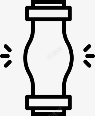 堵管瓶颈管道工图标图标