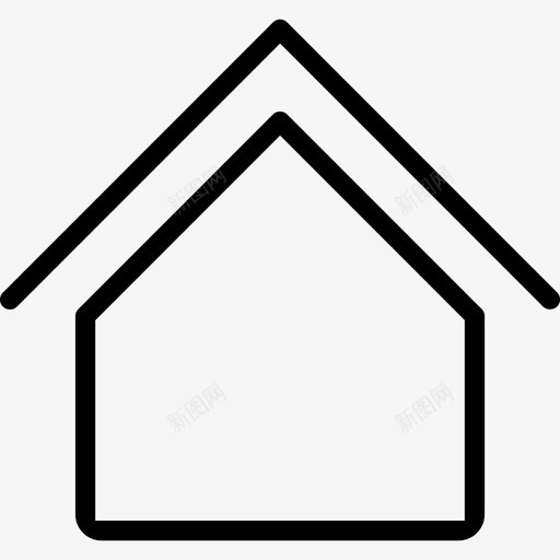 住宅建筑屋顶图标svg_新图网 https://ixintu.com 住宅 屋顶 建筑 界面轮廓8