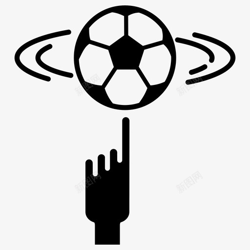 足球运动旋转图标svg_新图网 https://ixintu.com 手 旋转 游戏 球员 足球 足球美式足球字形 踢 运动
