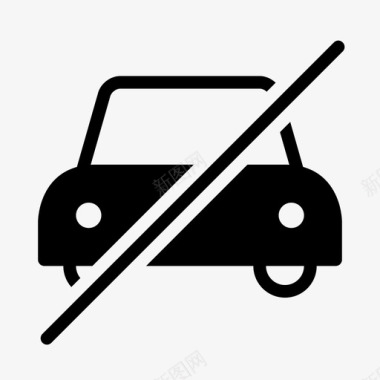 无车禁止车辆行人图标图标