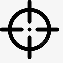 黑色小石头十字准星目标狙击手图标高清图片