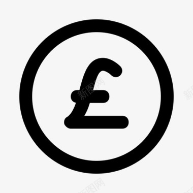 硬币英国金融图标图标
