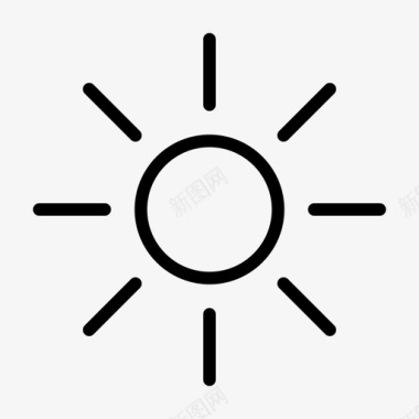 阳光温暖晒伤图标图标
