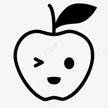 微笑苹果化身图标图标