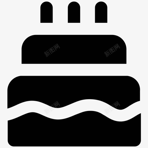 生日蛋糕食物大胆的固体图标svg_新图网 https://ixintu.com 生日蛋糕 食物大胆的固体图标