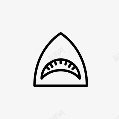鲨鱼凶猛嘴图标图标