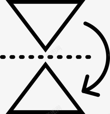 垂直镜像符号旋转图标图标