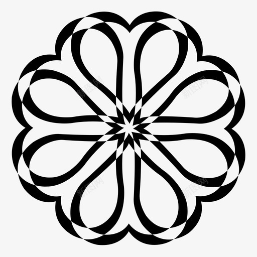 图案曲线装饰图标svg_新图网 https://ixintu.com 几何 图案 对称 曲线 曼陀罗 花卉 装饰 设计 设计图案