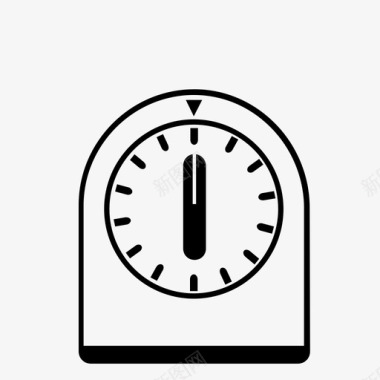 厨房定时器时钟电子商务图标图标