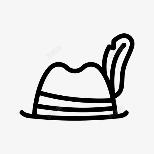 帽子黑帽子羽毛图标svg_新图网 https://ixintu.com 好帽子 帽子 旅行 漂亮的帽子 白帽子 羽毛 野生动物 黑帽子