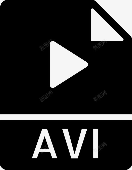 avi文件文件类型实体图标svg_新图网 https://ixintu.com avi文件 文件类型实体