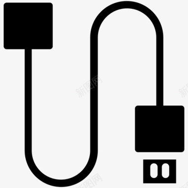 usb线电子连接usb插头图标图标