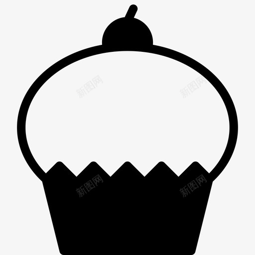 纸杯蛋糕美味糖图标svg_新图网 https://ixintu.com 健康 光滑填充食物 可爱 小 松饼 甜点 糖 纸杯蛋糕 美味 食物