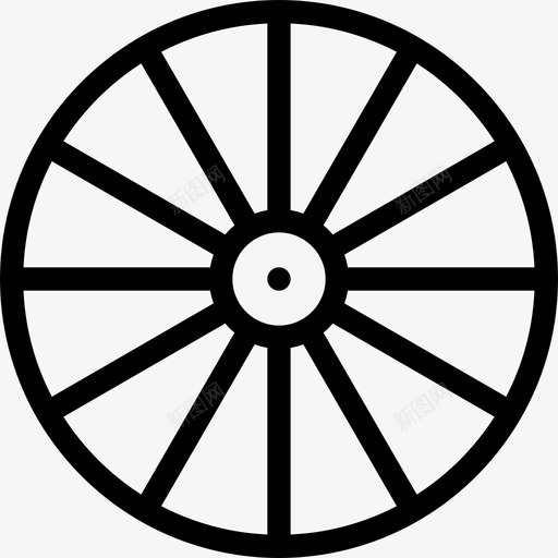 轮子滚动旋转图标svg_新图网 https://ixintu.com 坏男孩的轮廓 旋转 滚动 狂野的西部 穴居人的发明 轮子 轮胎