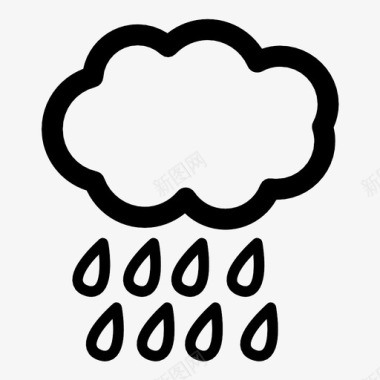 雨天气风暴图标图标