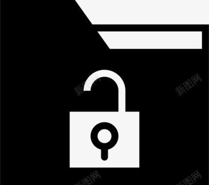 解锁文件夹安全隐私图标图标