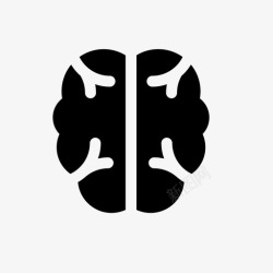 女性大脑大脑女性人类图标高清图片
