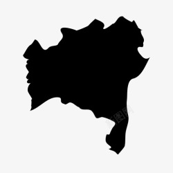 巴伊亚巴伊亚巴西地图图标高清图片