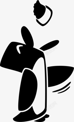 吃冰淇淋的动物企鹅冰淇淋动物南极图标高清图片