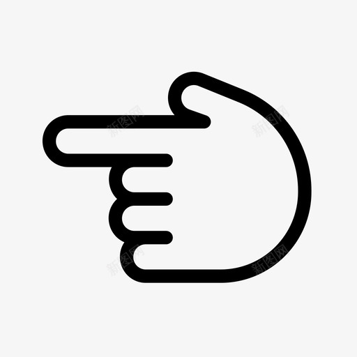 点索赔直接图标svg_新图网 https://ixintu.com 嘲讽 左指针 手 手指 点 直接 符号 索赔 线图标用户界面