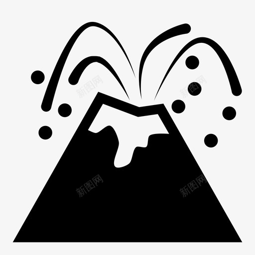 火山爆发火山喷发自然图标svg_新图网 https://ixintu.com 山脉 火山喷发 火山灰 火山爆发 热 熔岩 爆炸 自然
