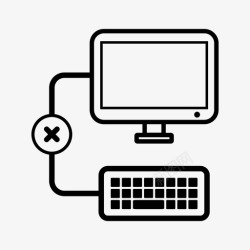 设备驱动程序键盘错误插头监视器图标高清图片