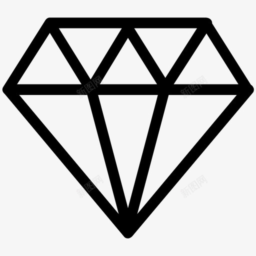 钻石爱情和浪漫系列图标svg_新图网 https://ixintu.com 爱情和浪漫系列图标 钻石