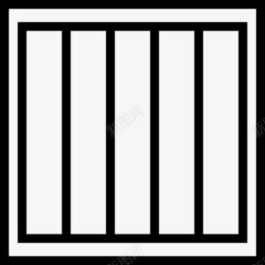 垂直平铺工具监狱图标图标