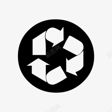 回收再创造废物管理图标图标