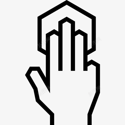 三个手指触碰旋转手势图标svg_新图网 https://ixintu.com 三个手指 旋转手势 触碰